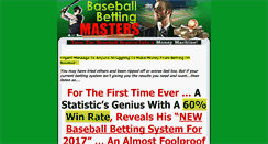 Desktop Screenshot of baseballbettingmasters.com