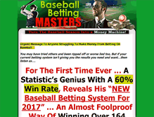 Tablet Screenshot of baseballbettingmasters.com